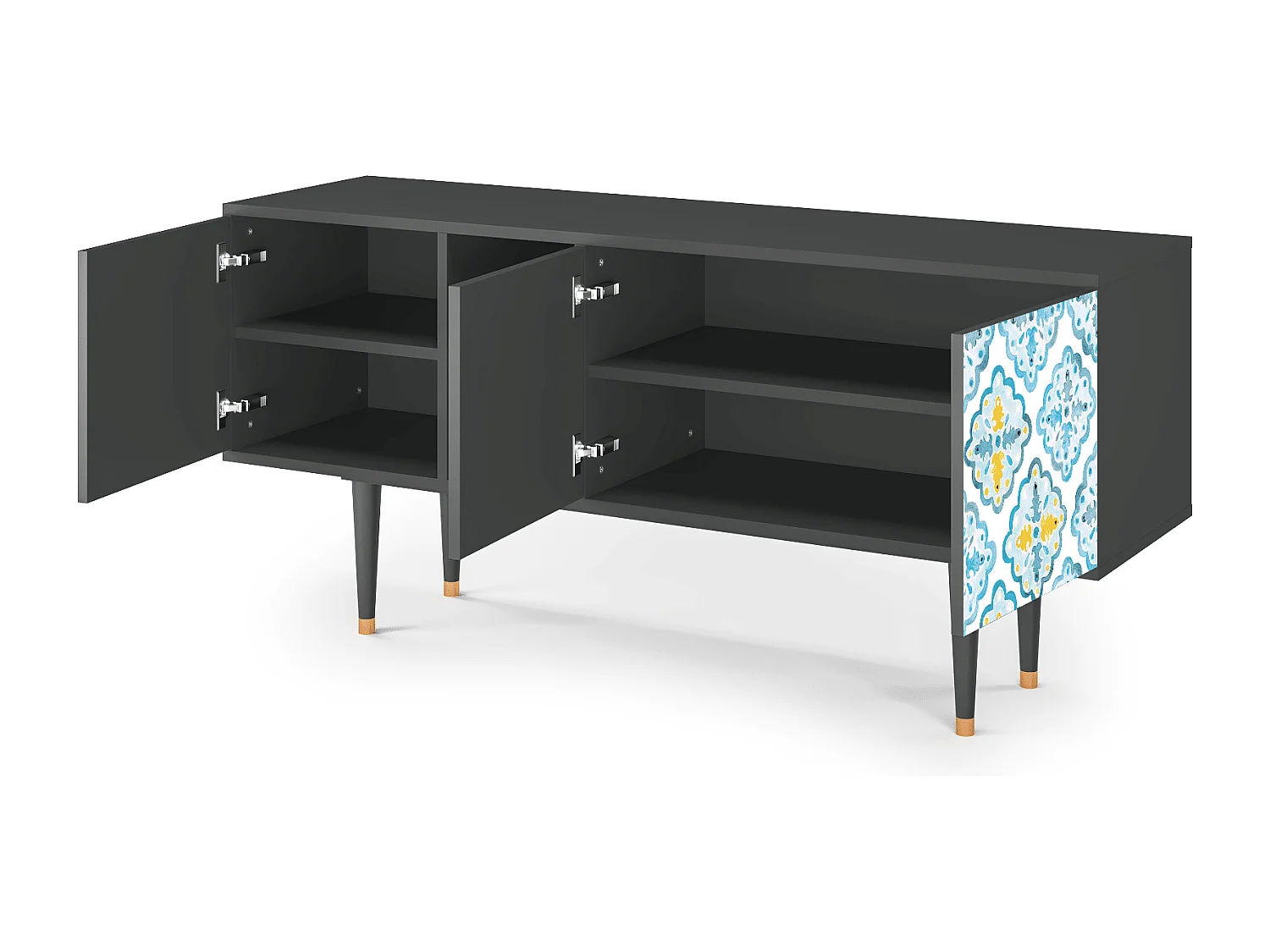 Meuble TV - 150х69х41 cm - T5 - Portugese tiles, Anthracite