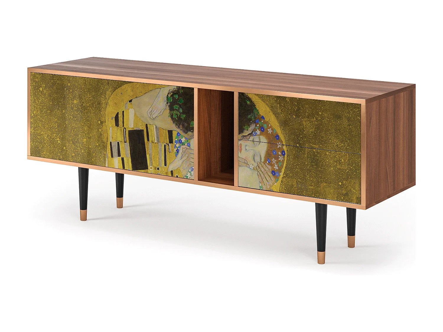 TV-meubel - 170х69х48 cm - T1 - The Kiss by Klimt , Walnoot