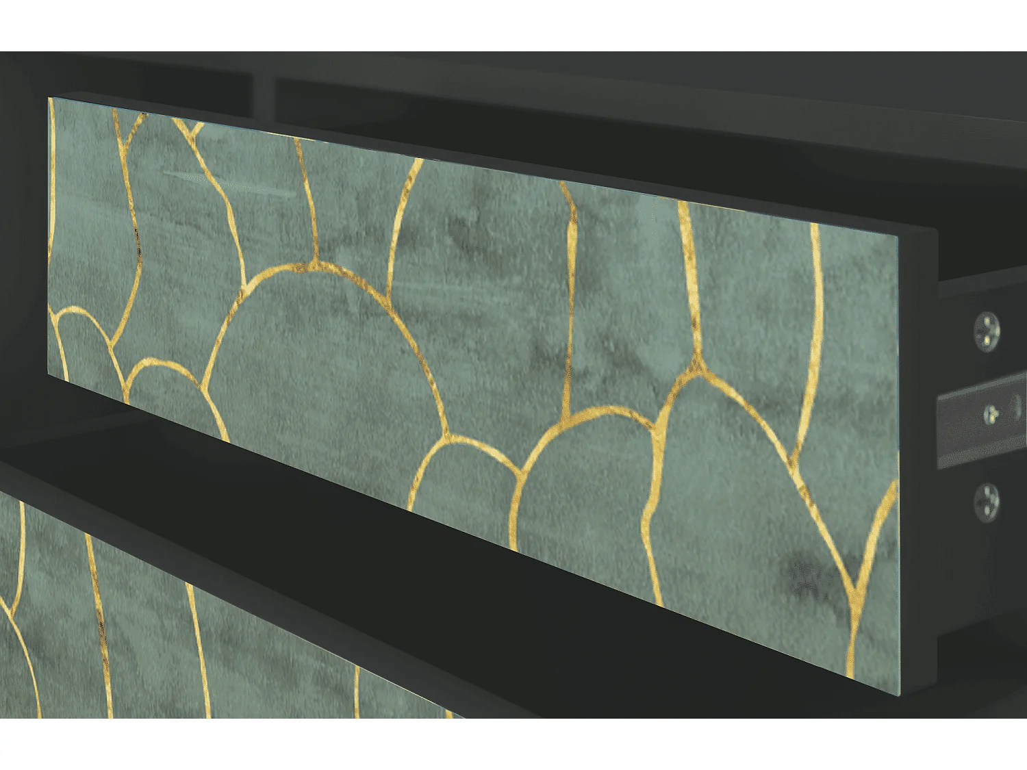 Meuble TV - 170х59х48 cm - T4 - Magnificent Water Lily, Anthracite