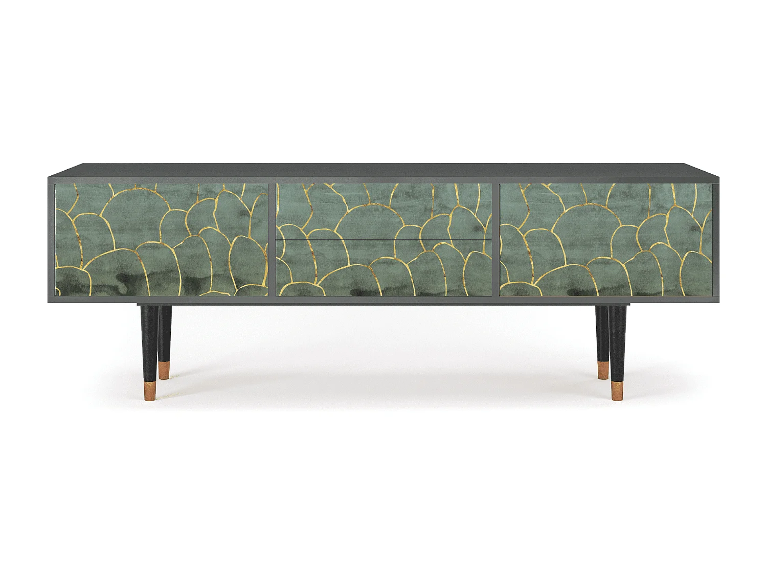 Meuble TV - 170х59х48 cm - T4 - Magnificent Water Lily, Anthracite