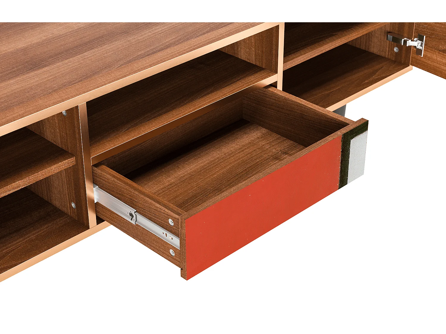 Mobile TV - 170х59х41 cm - T6 - Composition, Noce