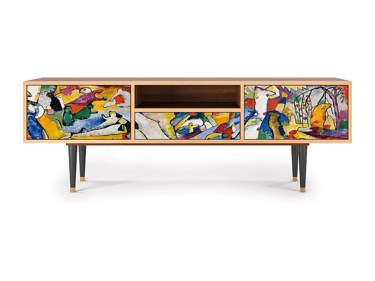 Mueble de TV - 170х59х41 cm - T6 - Improvisation 26  , Nogueira