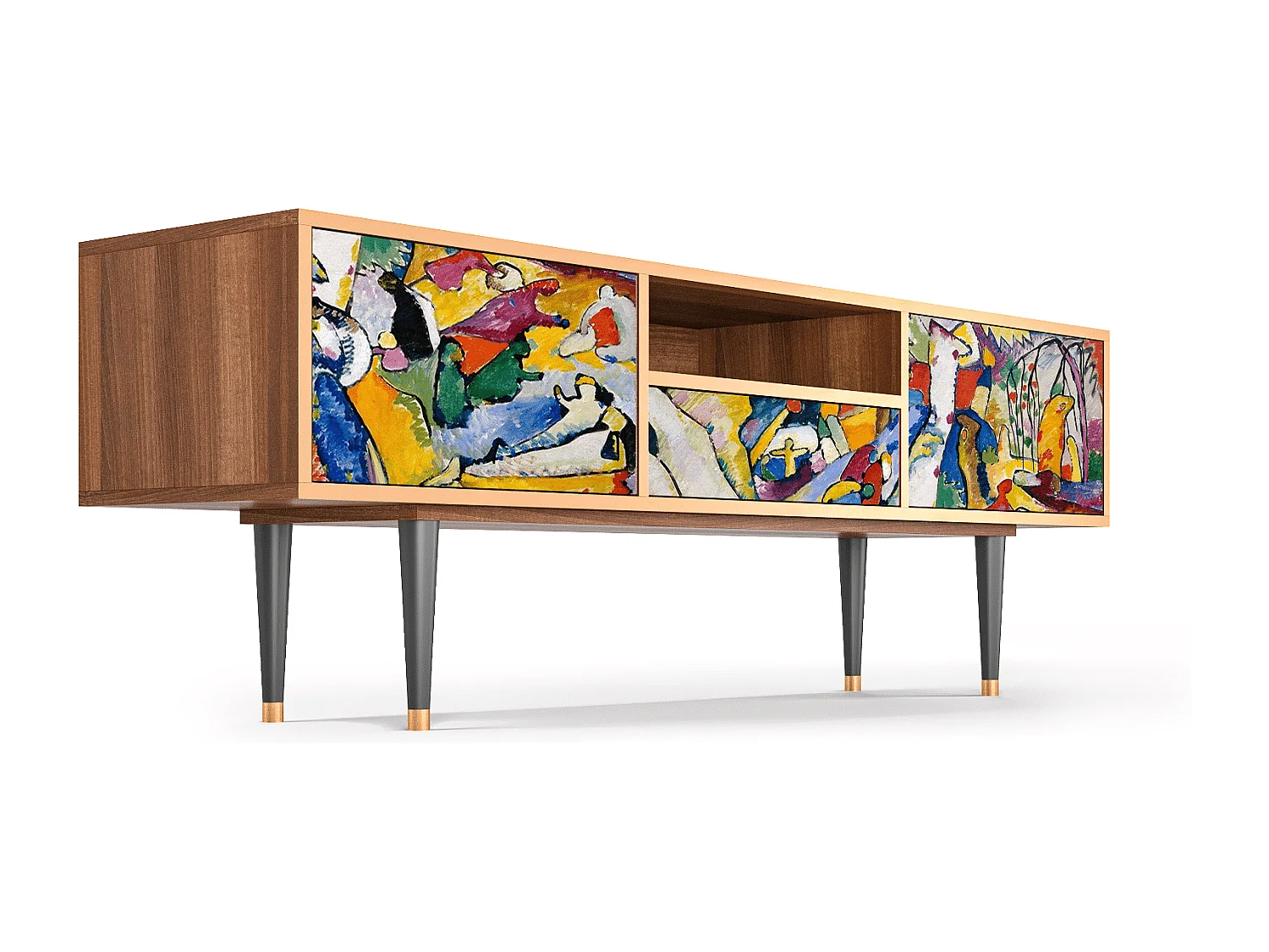 Mueble de TV - 170х59х41 cm - T6 - Improvisation 26  , Nogueira