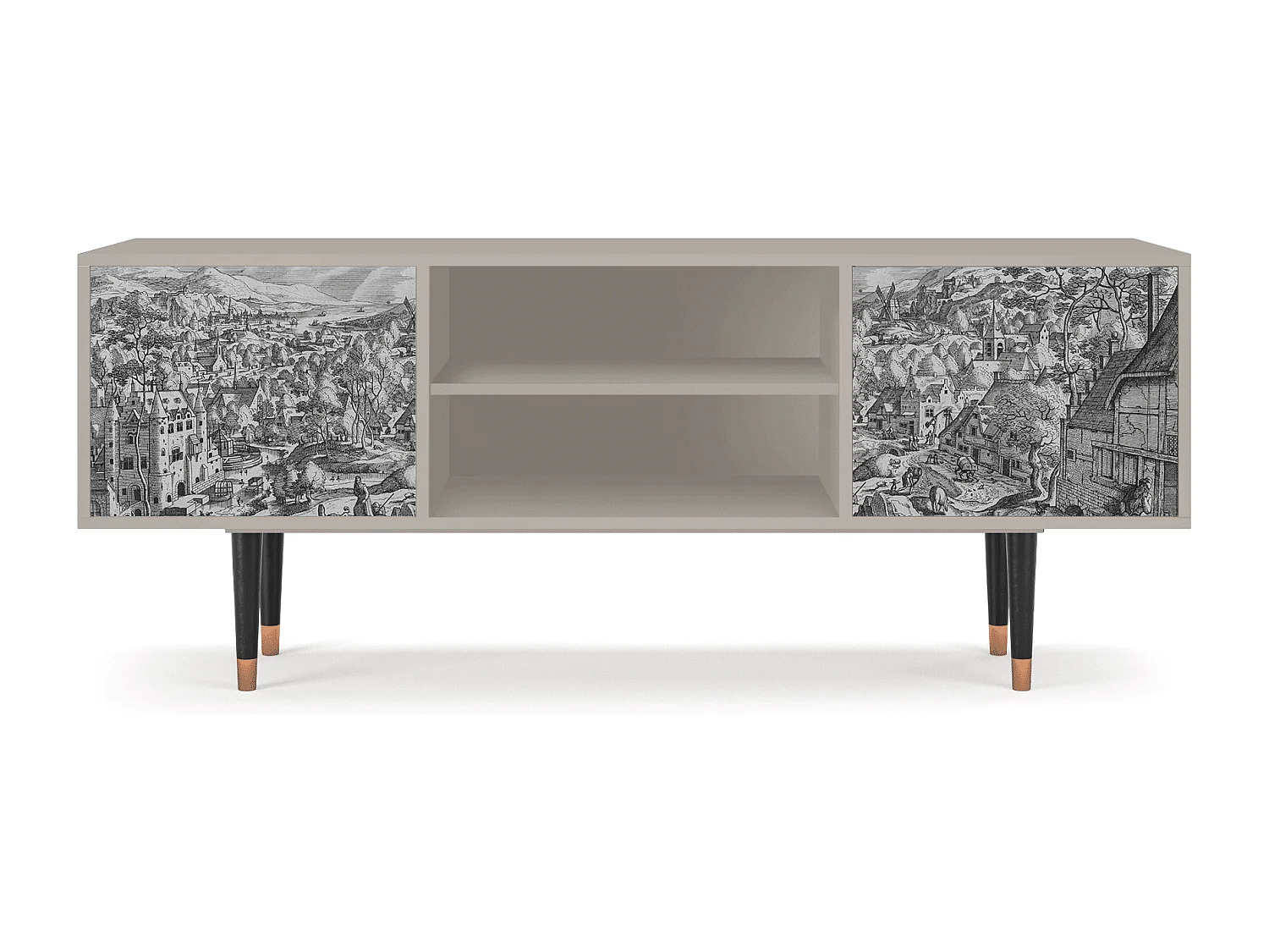 Mobile TV - 170х69х48 cm - T2 - Bird Dropping, Sabbia