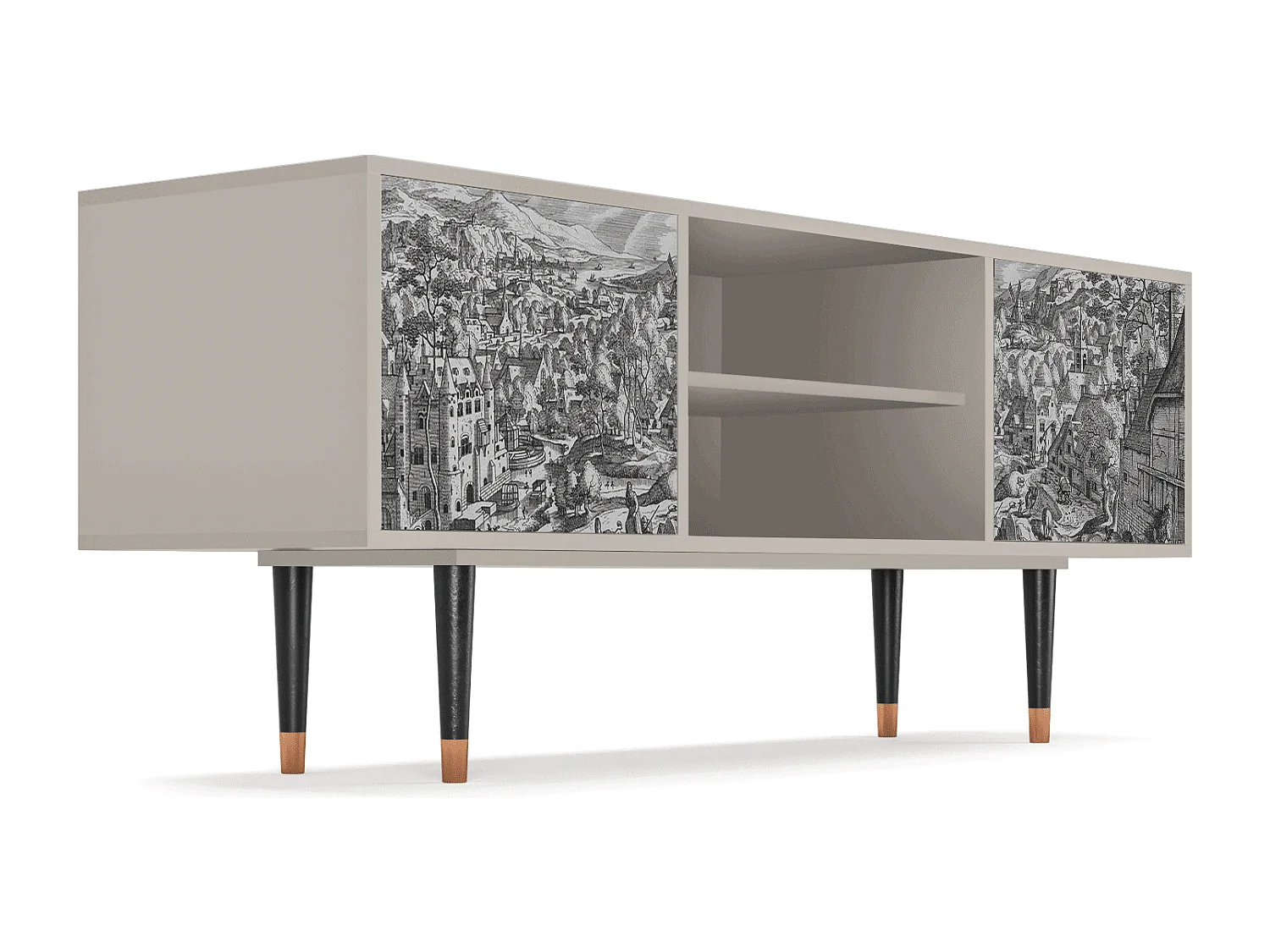 Mobile TV - 170х69х48 cm - T2 - Bird Dropping, Sabbia