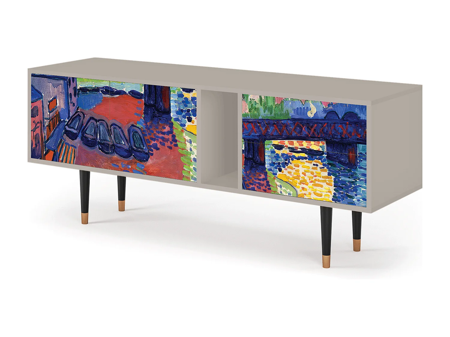 Szafka RTV - 170х69х48 cm - T1 - Charing Cross Bridge, Piaskowy