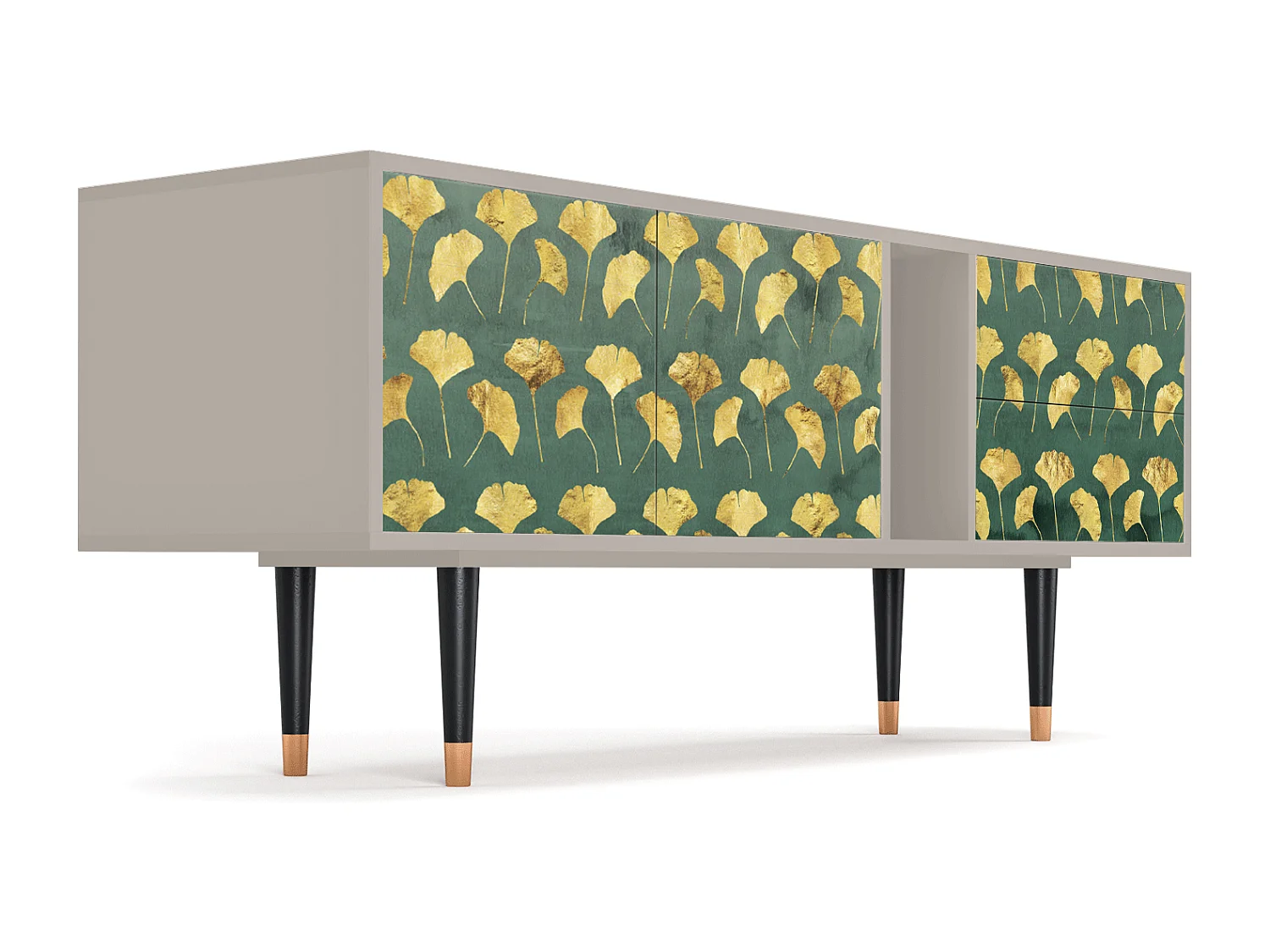 Mobile TV - 170х69х48 cm - T1 - Gingko leaves, Sabbia