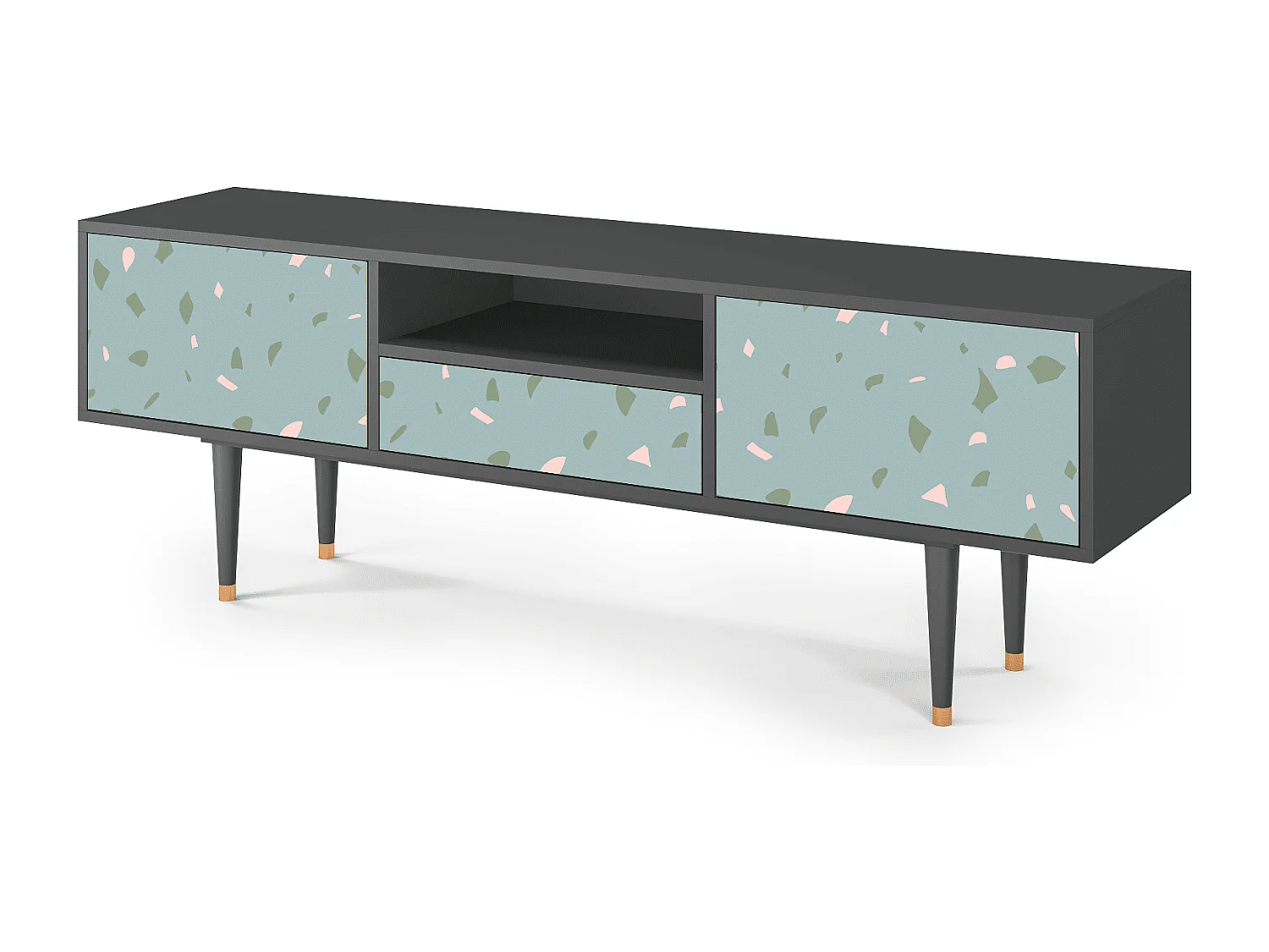 Meuble TV - 170х59х41 cm - T6 - Blue Drops, Anthracite