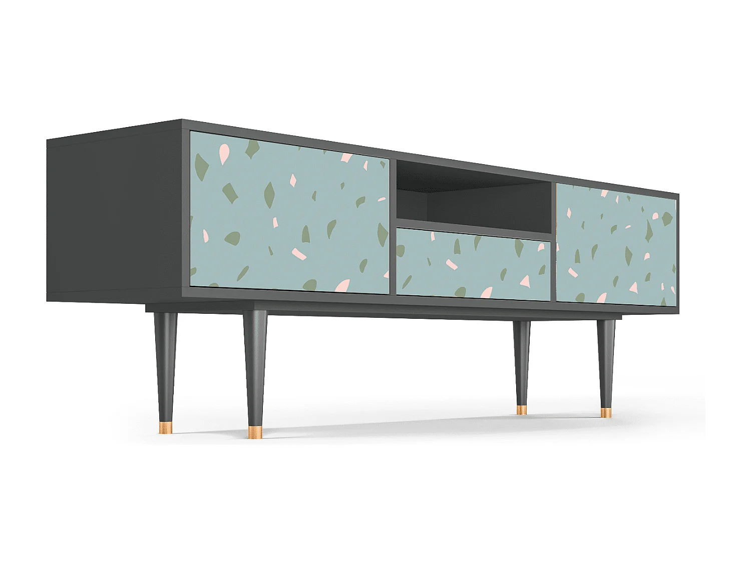 Meuble TV - 170х59х41 cm - T6 - Blue Drops, Anthracite