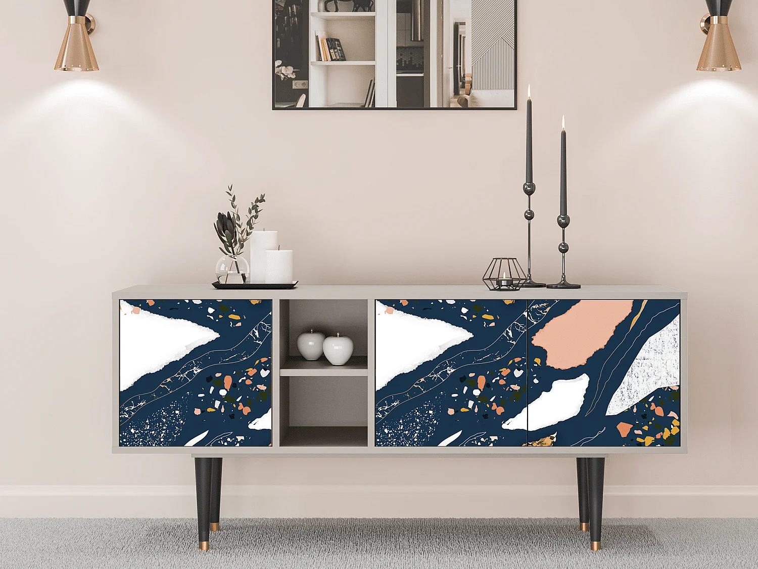 Mobile TV - 150х69х41 cm - T5 - Nude Iceberg, Sabbia