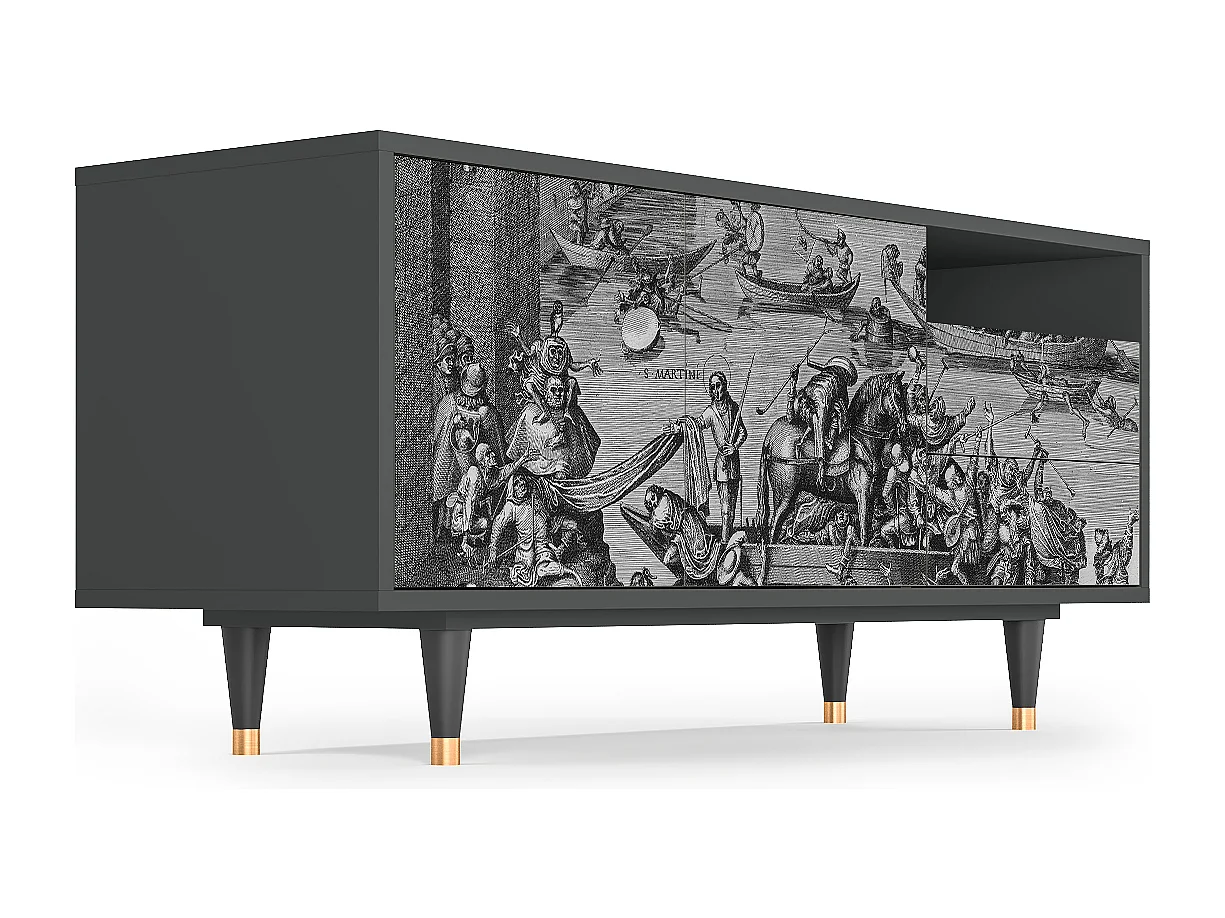 Mueble de TV - 125х56х41 cm - T7 - Saint Martin, Antracite