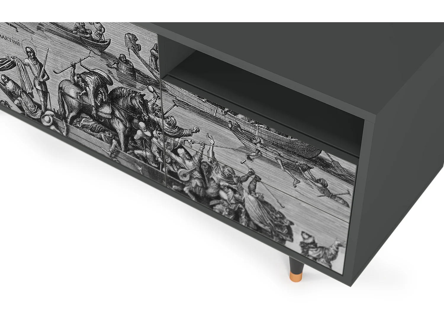 Mueble de TV - 125х56х41 cm - T7 - Saint Martin, Antracite