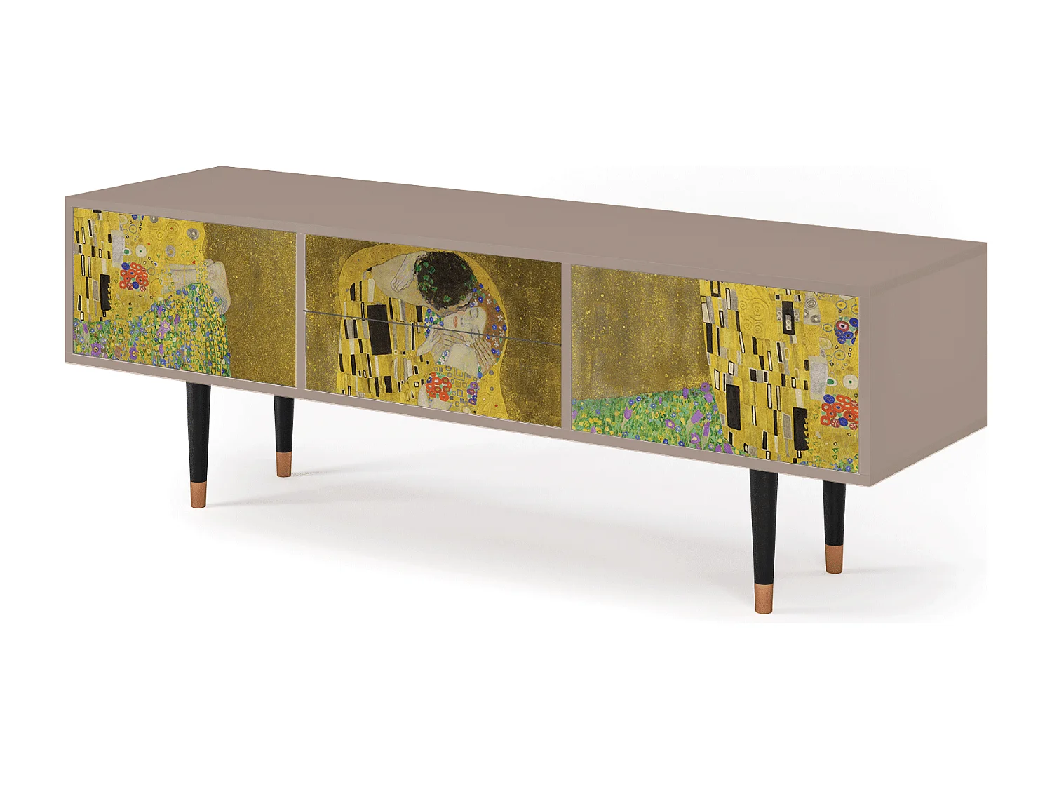 Mueble de TV - 170х59х48 cm - T4 - The Kiss by Klimt , Latte
