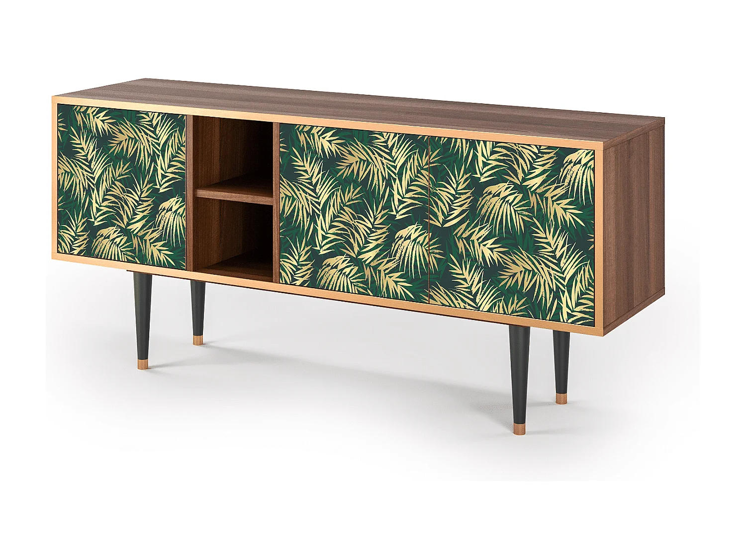 TV-Möbel - 150х69х41 cm - T5 - Sunny Palm Tree, Walnuss