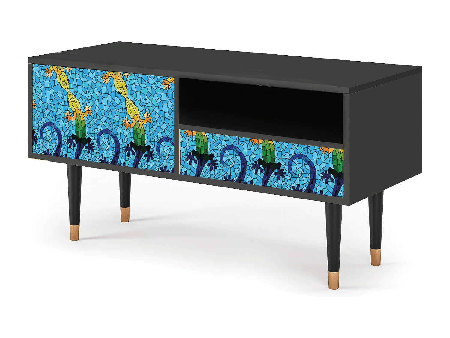 Meuble TV - 115х59х48 cm - T3 - Gaudi's Lizard, Anthracite