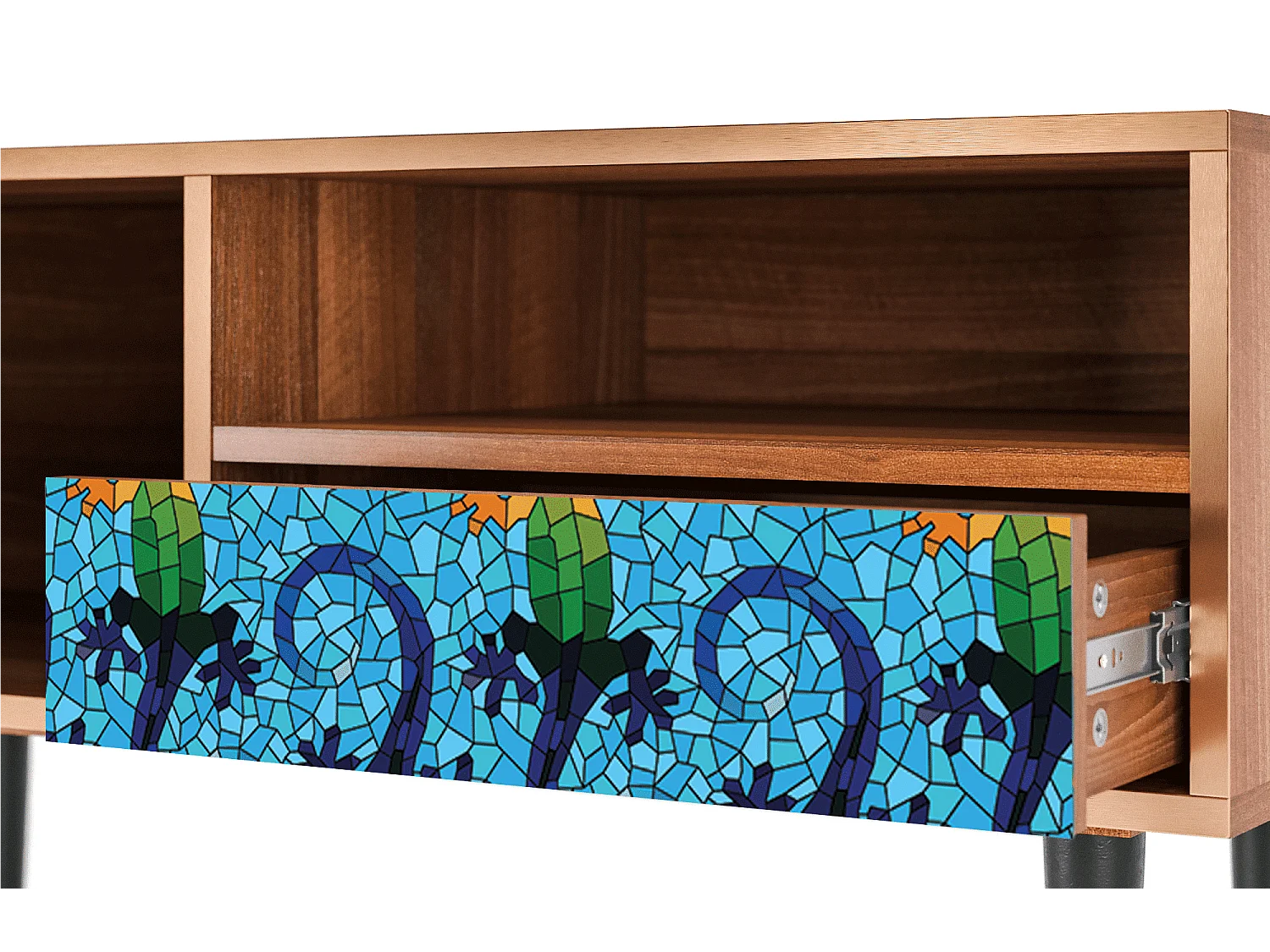 TV-meubel - 115х59х48 cm - T3 - Gaudi's Lizard, Walnoot