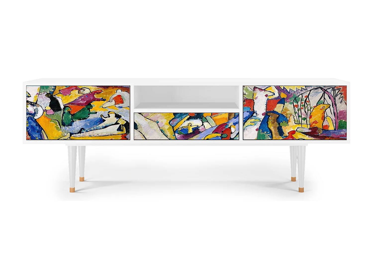 Mueble de TV - 170х59х41 cm - T6 - Improvisation 26  , Branco