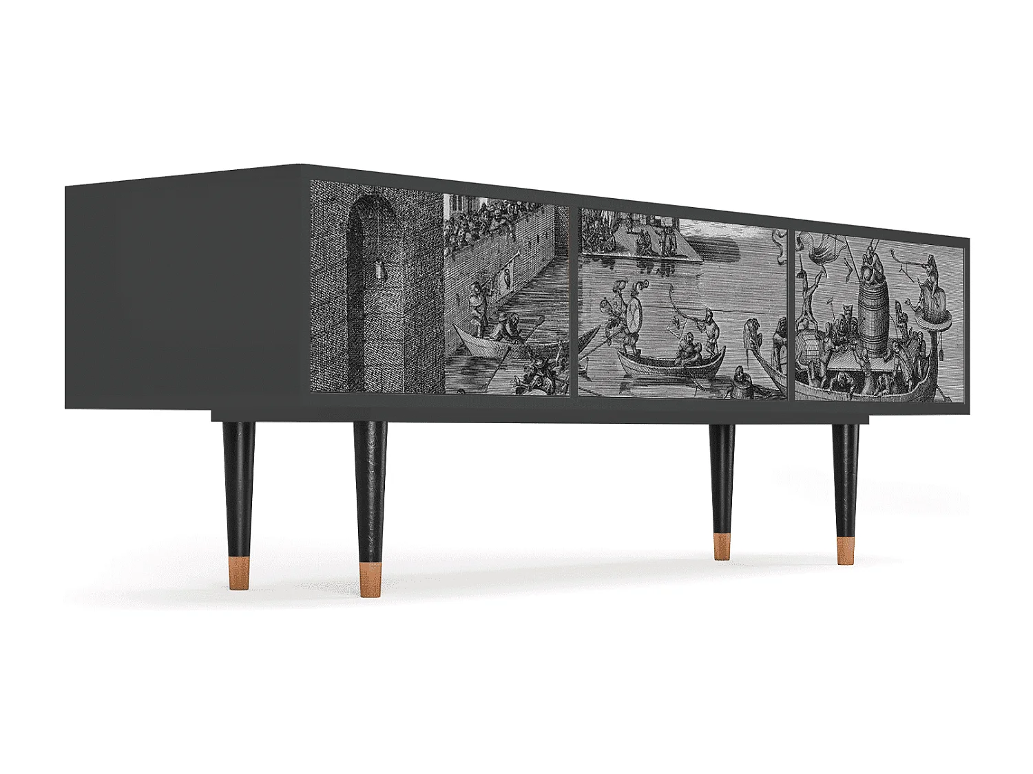 Szafka RTV - 170х59х48 cm - T4 - Saint Martin, Antracyt