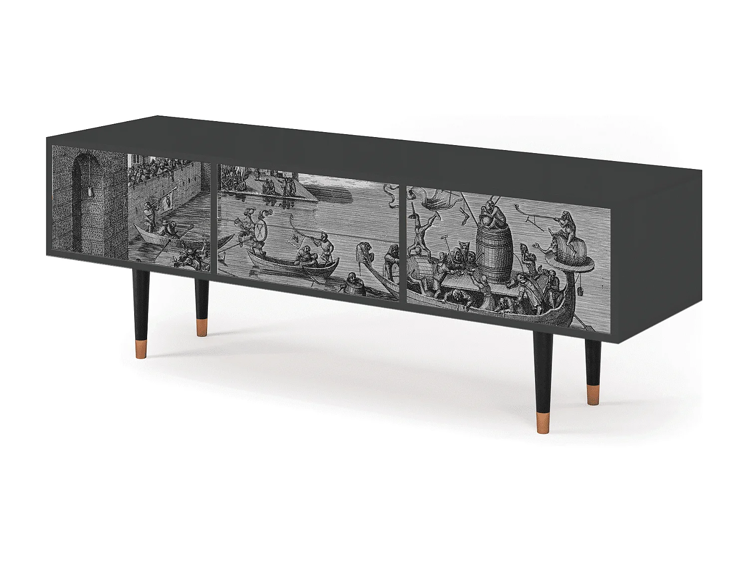 Meuble TV - 170х59х48 cm - T4 - Saint Martin, Anthracite