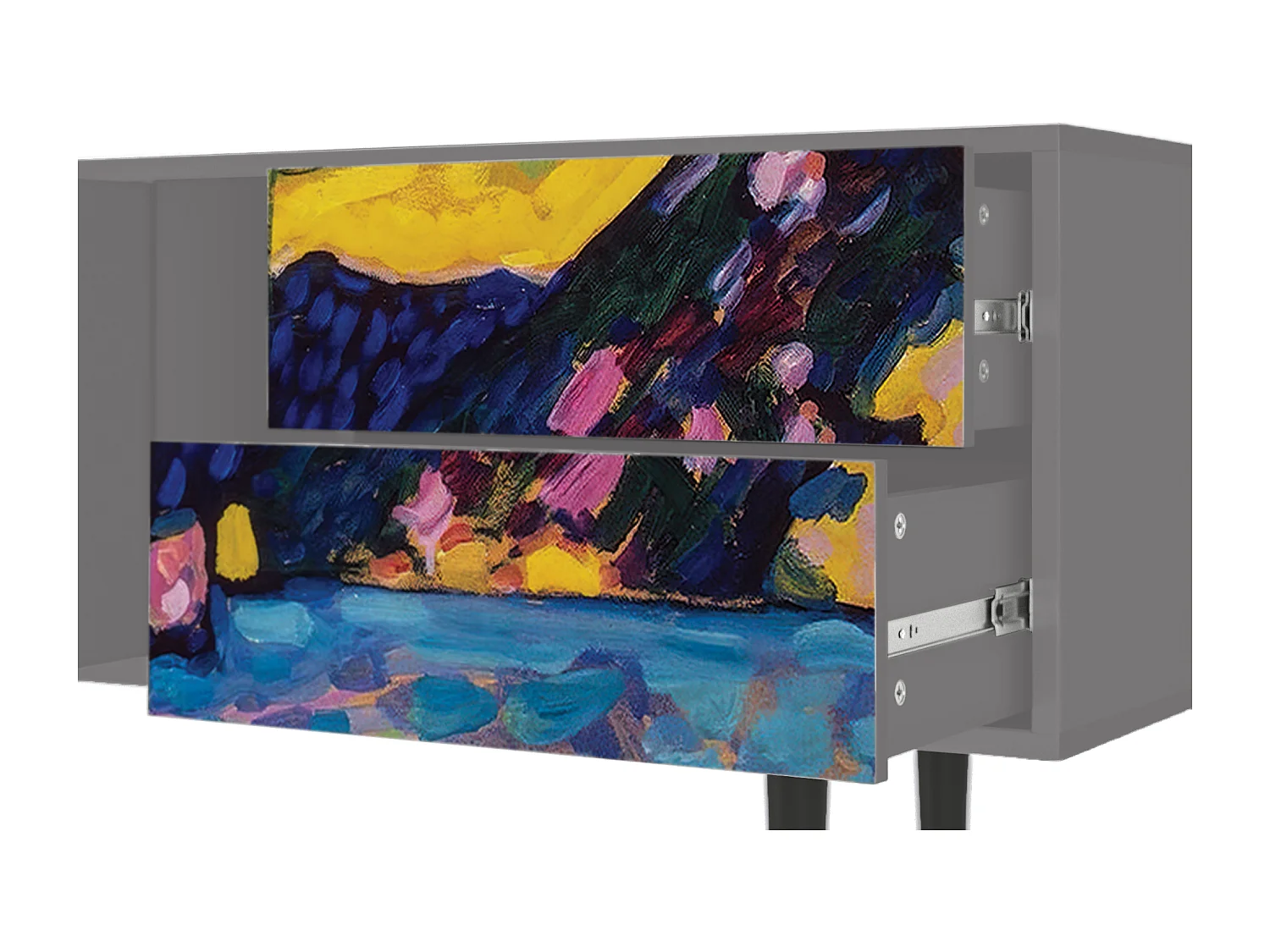 TV-meubel - 170х69х48 cm - T1 - Winter Landscape, Grijs