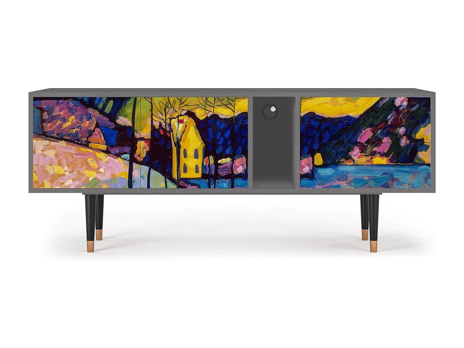 Meuble TV - 170х69х48 cm - T1 - Winter Landscape, Gris