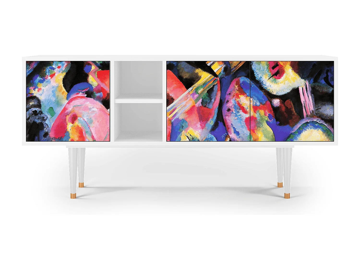Mobile TV - 150х69х41 cm - T5 - Kandinsky, Bianco