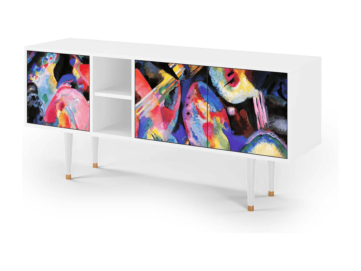 Mobile TV - 150х69х41 cm - T5 - Kandinsky, Bianco