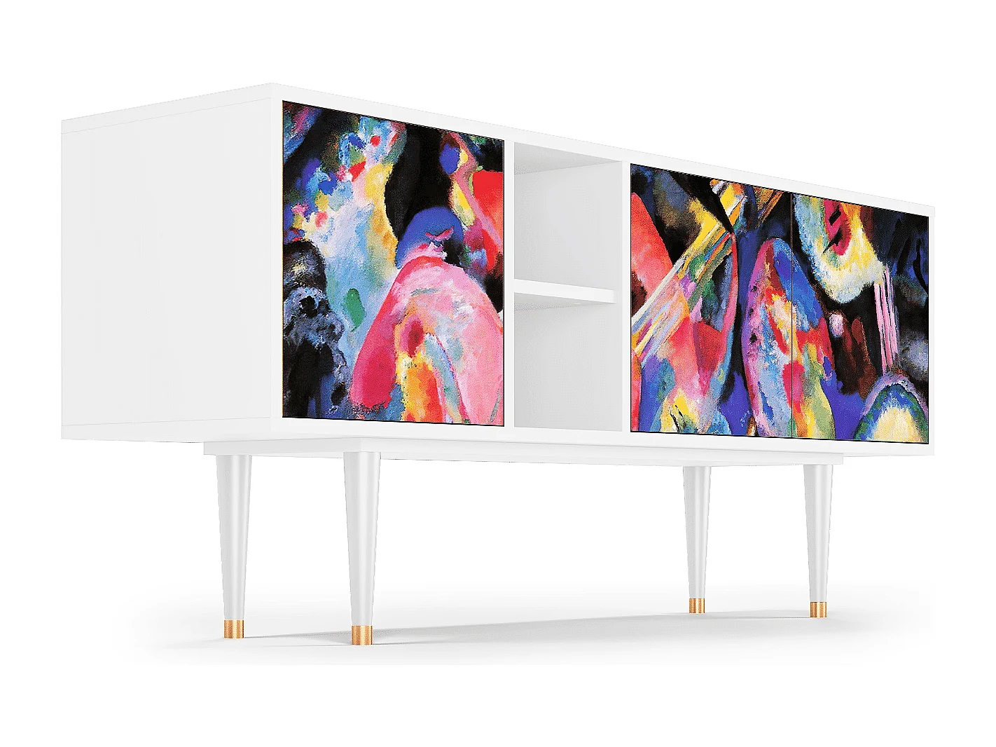 Mobile TV - 150х69х41 cm - T5 - Kandinsky, Bianco