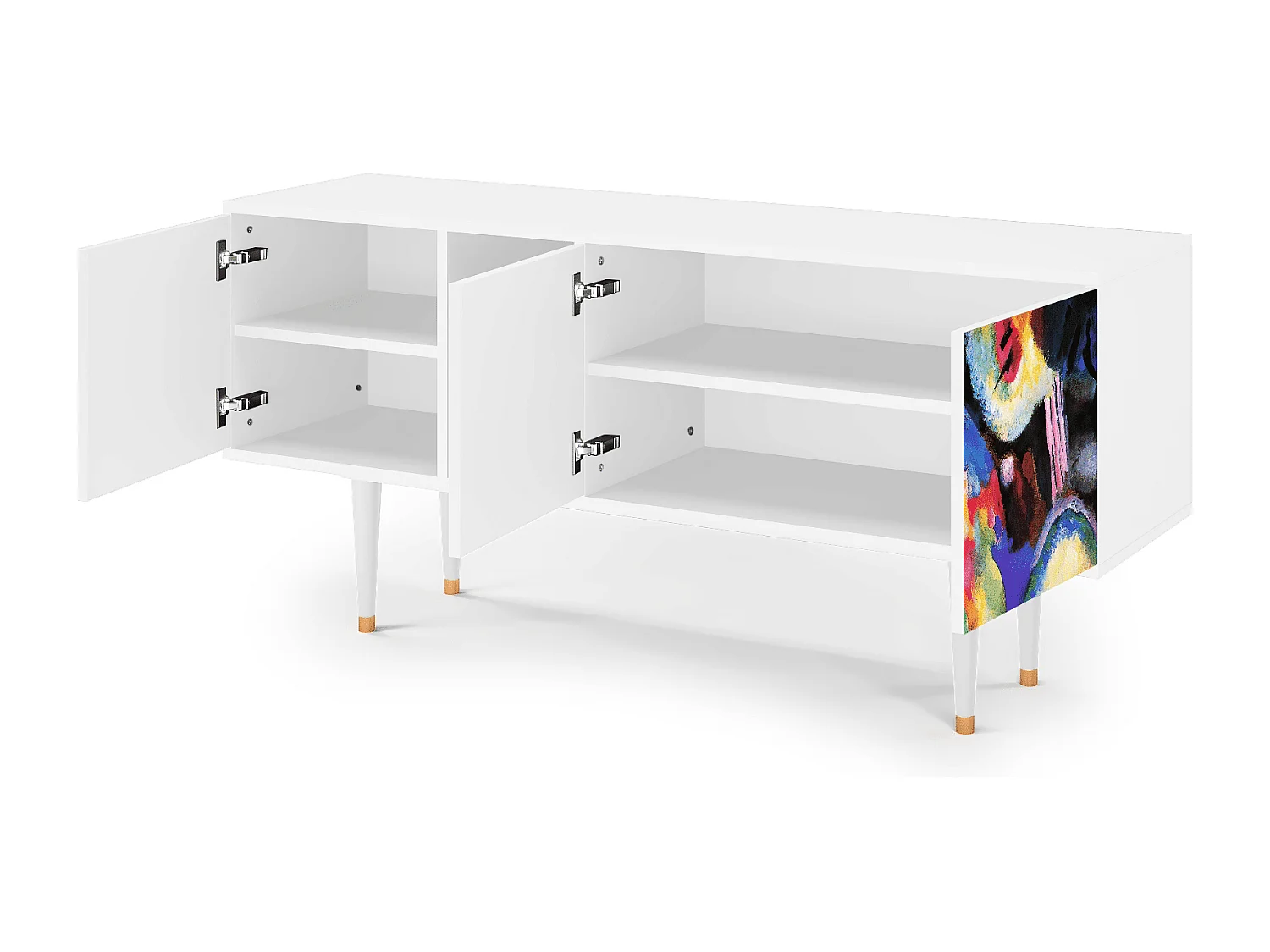 Mobile TV - 150х69х41 cm - T5 - Kandinsky, Bianco