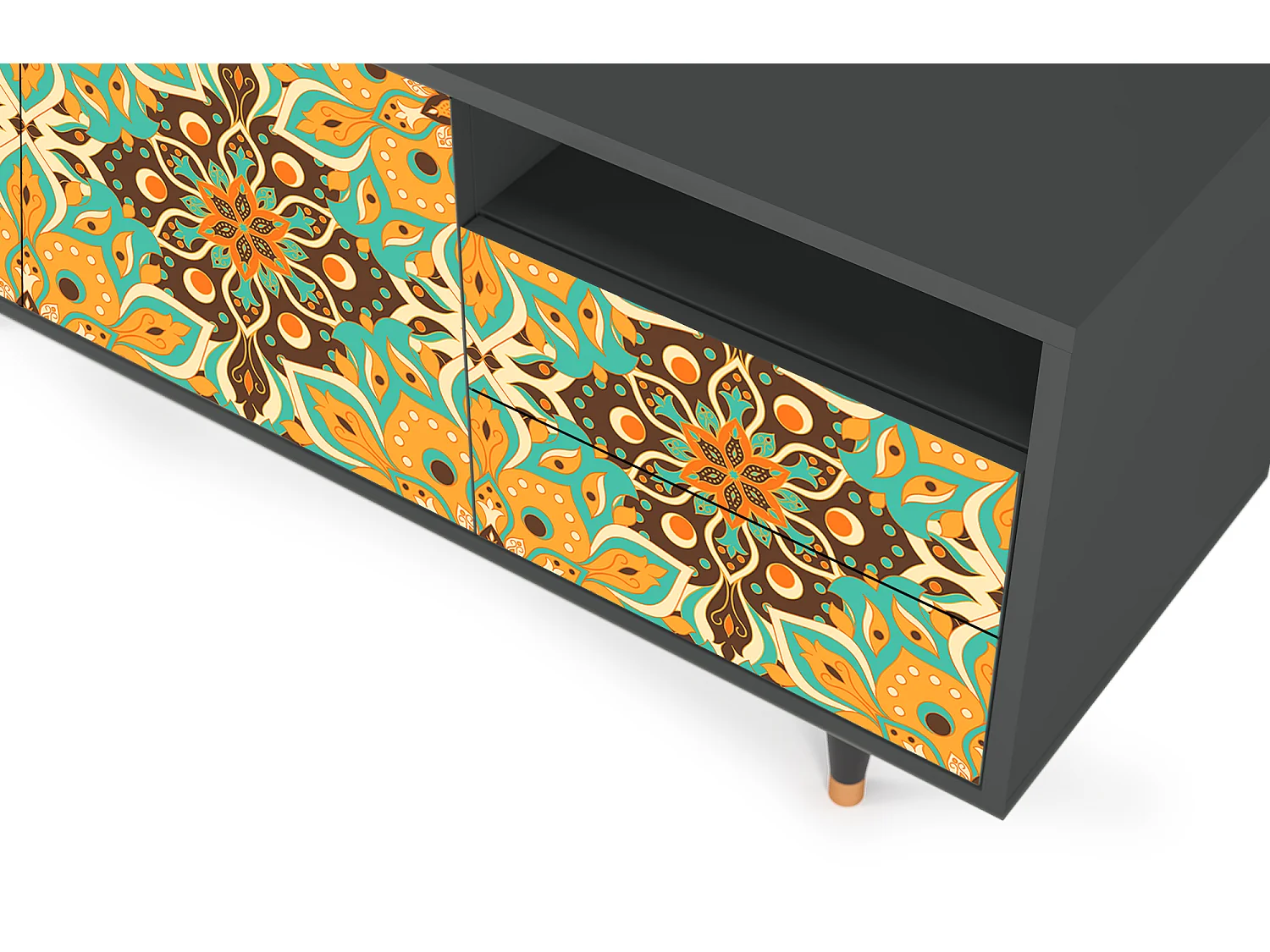 TV-meubel - 125х56х41 cm - T7 - Indian Spices, Antraciet