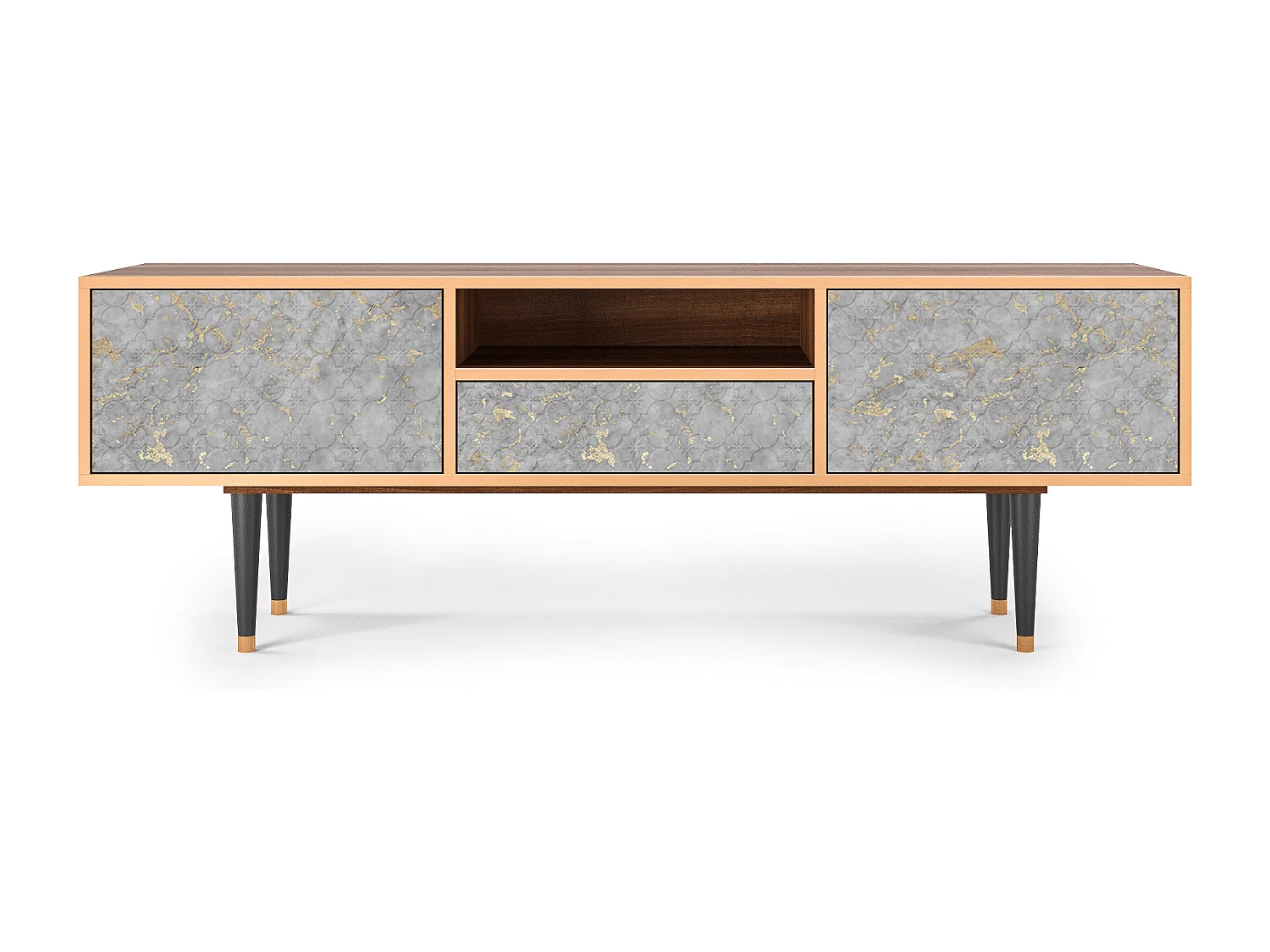 Meuble TV - 170х59х41 cm - T6 - Mariana Trench, Noyer