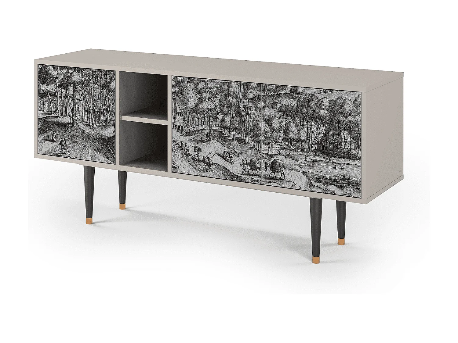 Mobile TV - 150х69х41 cm - T5 - Rusticorum, Sabbia