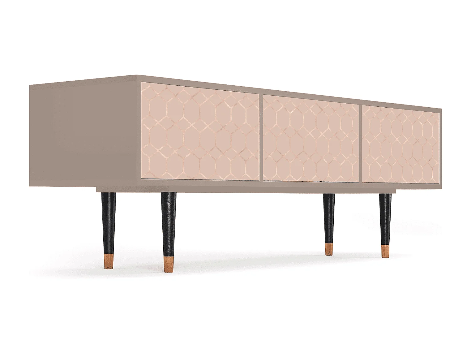 Meuble TV - 170х59х48 cm - T4 - Rose Honeycomb, Latte