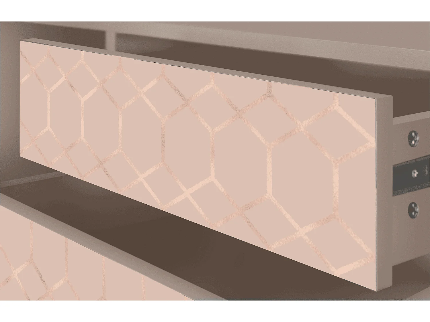 Meuble TV - 170х59х48 cm - T4 - Rose Honeycomb, Latte