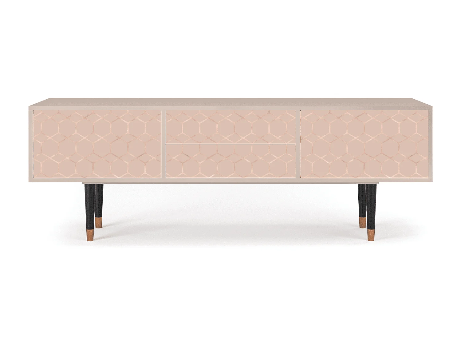 Mueble de TV - 170х59х48 cm - T4 - Rose Honeycomb, Latte