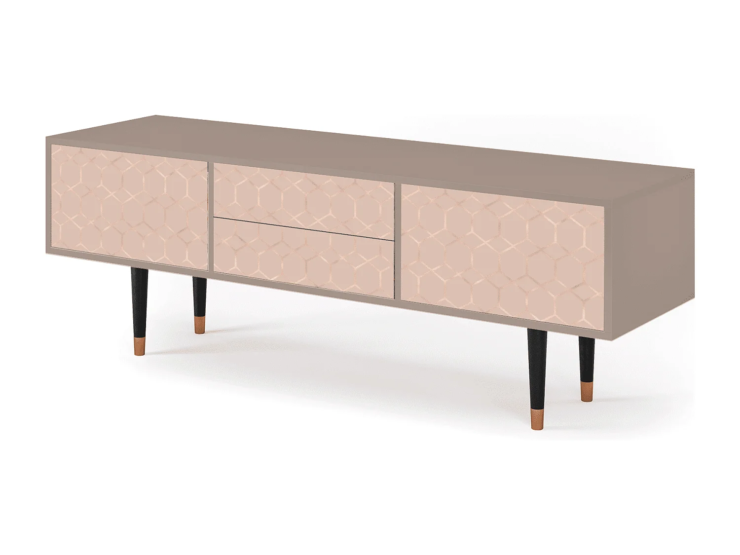 Mueble de TV - 170х59х48 cm - T4 - Rose Honeycomb, Latte