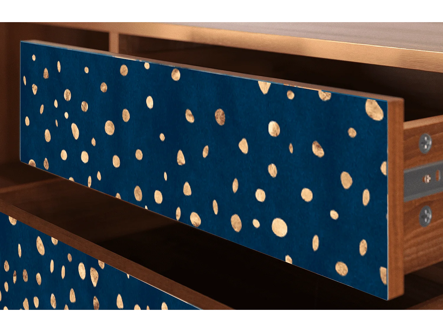 Mueble de TV - 170х59х48 cm - T4 - Night Skies, Nogal