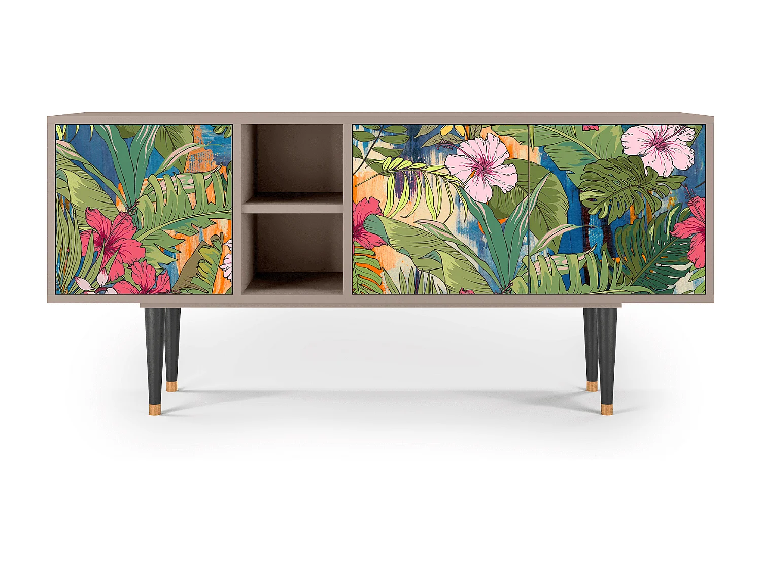 Mobile TV - 150х69х41 cm - T5 - Verdant Tropics, Latte