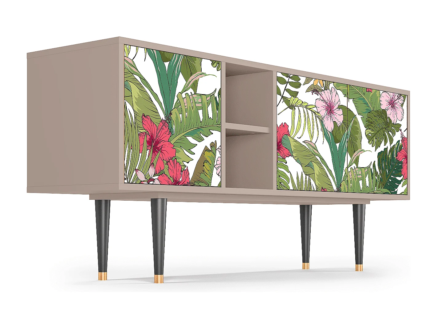 Mobile TV - 150х69х41 cm - T5 - Verdant Tropics, Latte