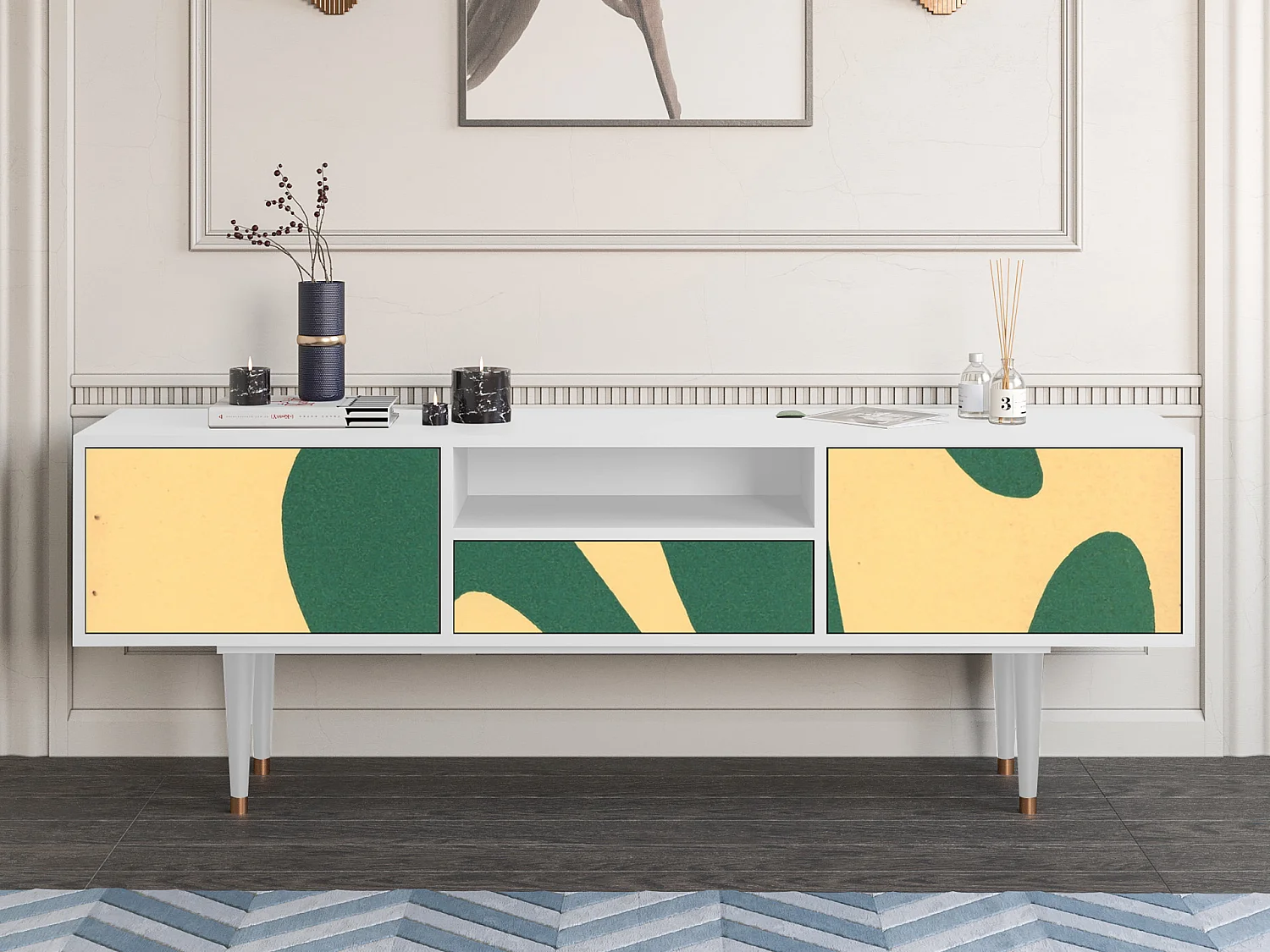 Meuble TV - 170х59х41 cm - T6 - Constellations by Arp, Blanc