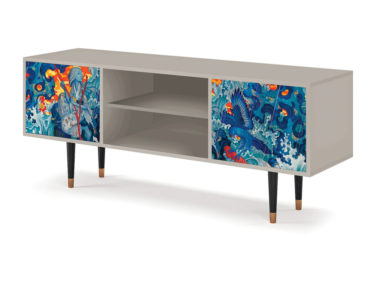 TV-meubel - 170х69х48 cm - T2 - The Girl - James Jean, Zand