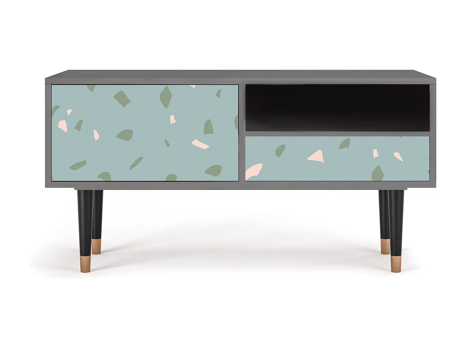 Mobile TV - 115х59х48 cm - T3 - Blue Drops, Grigio