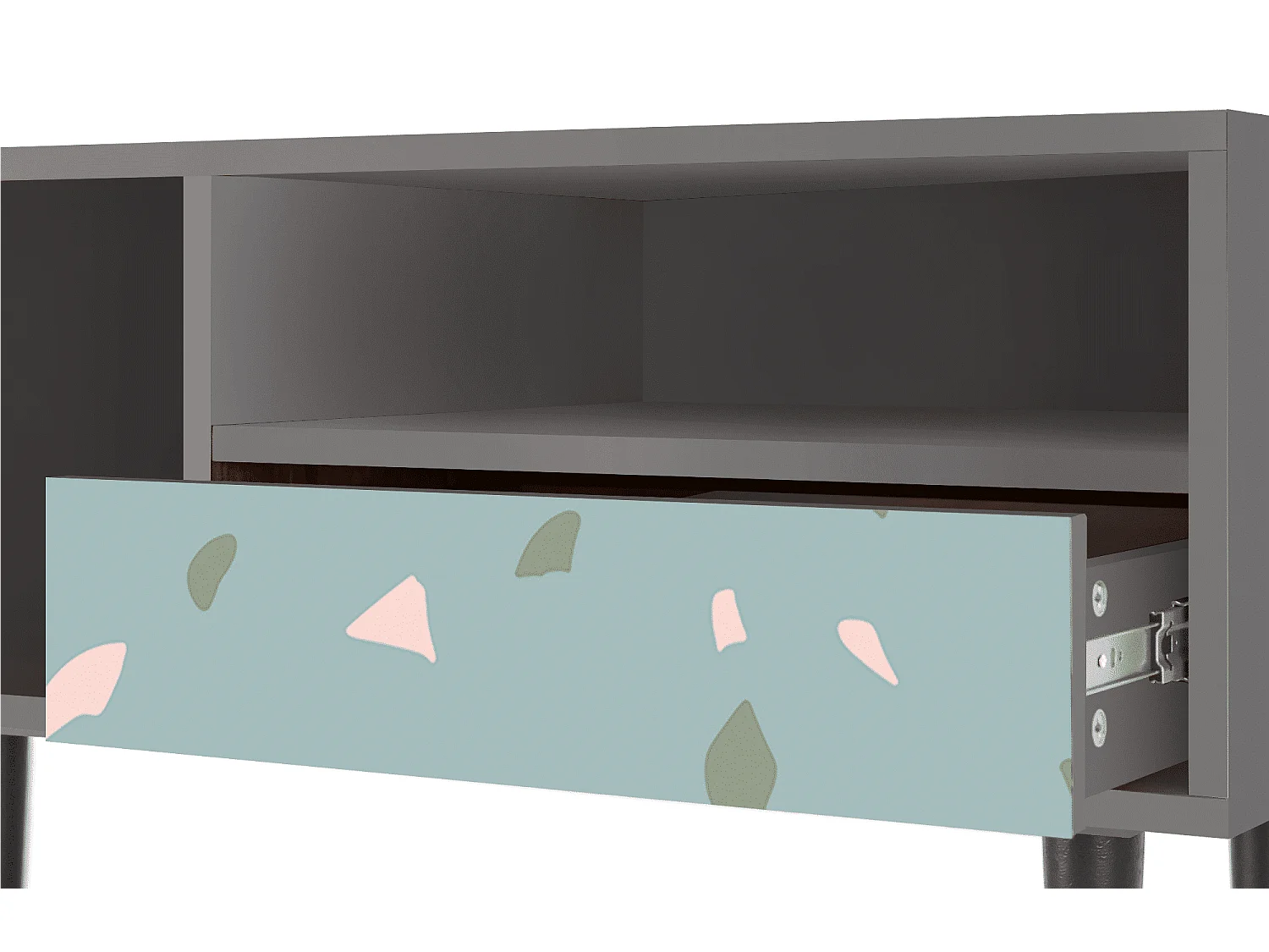 Mobile TV - 115х59х48 cm - T3 - Blue Drops, Grigio