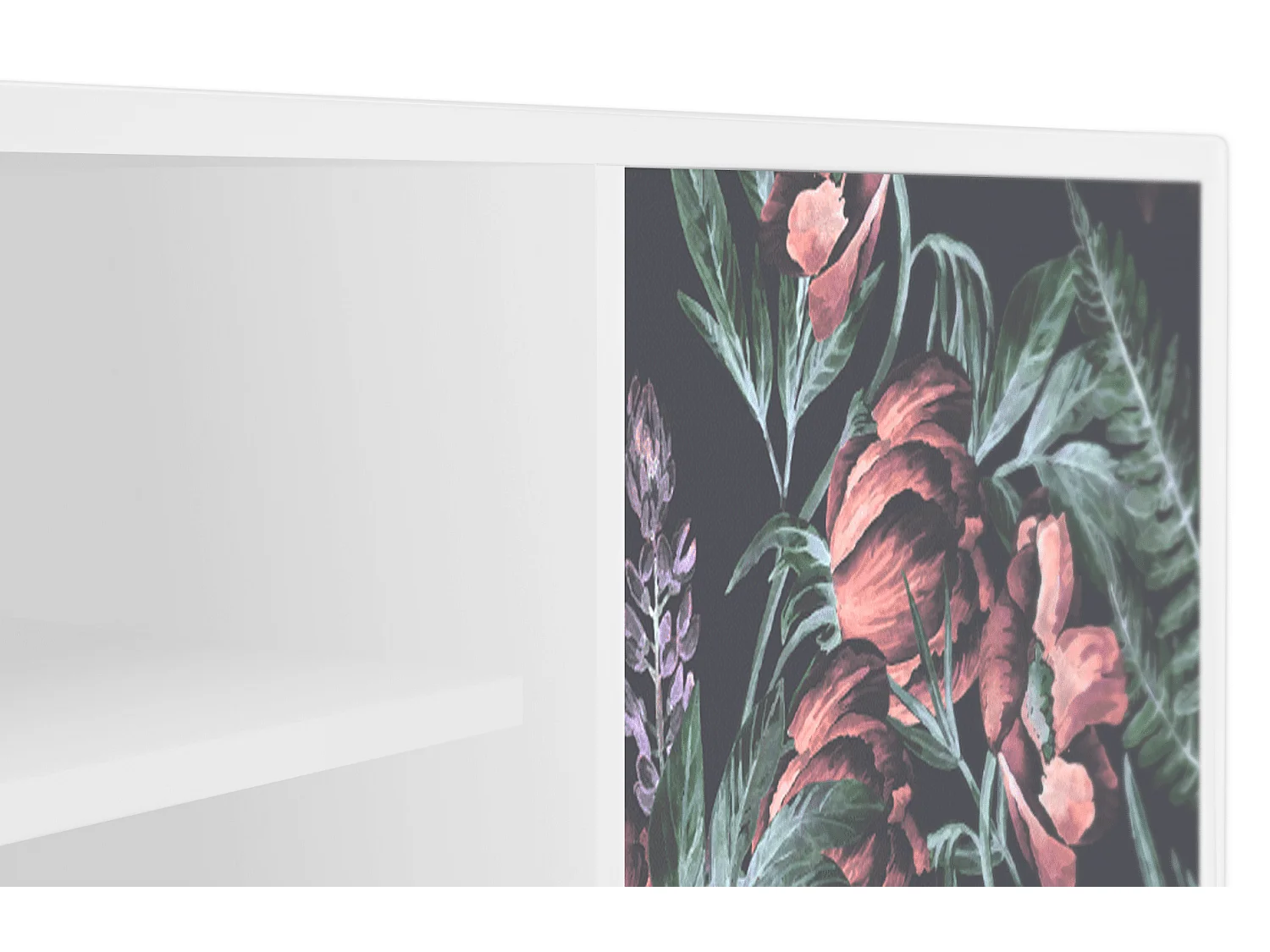 TV-meubel - 170х69х48 cm - T2 - Dark Peonies, Wit