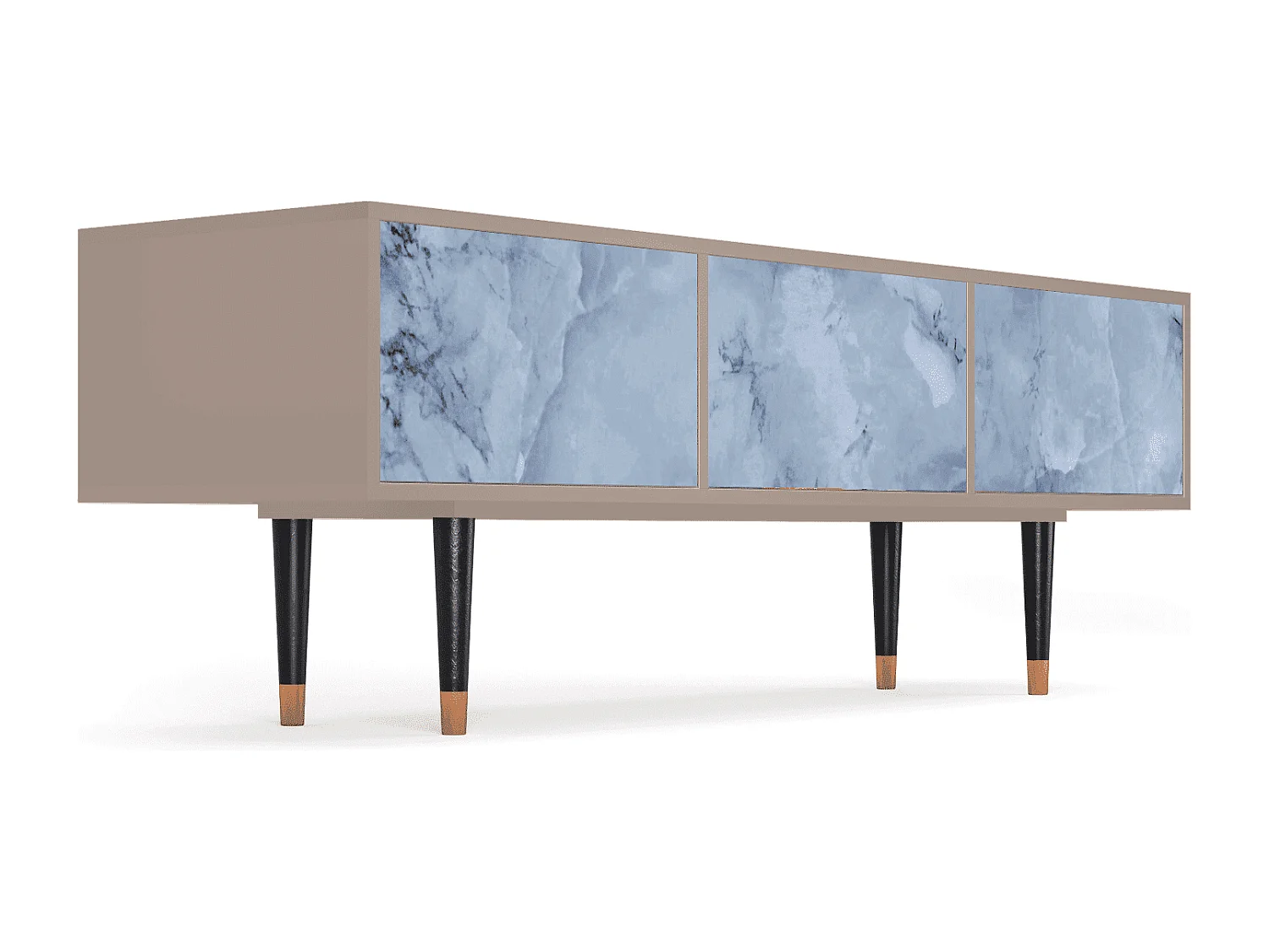 Szafka RTV - 170х59х48 cm - T4 - Feather Ice, Latte