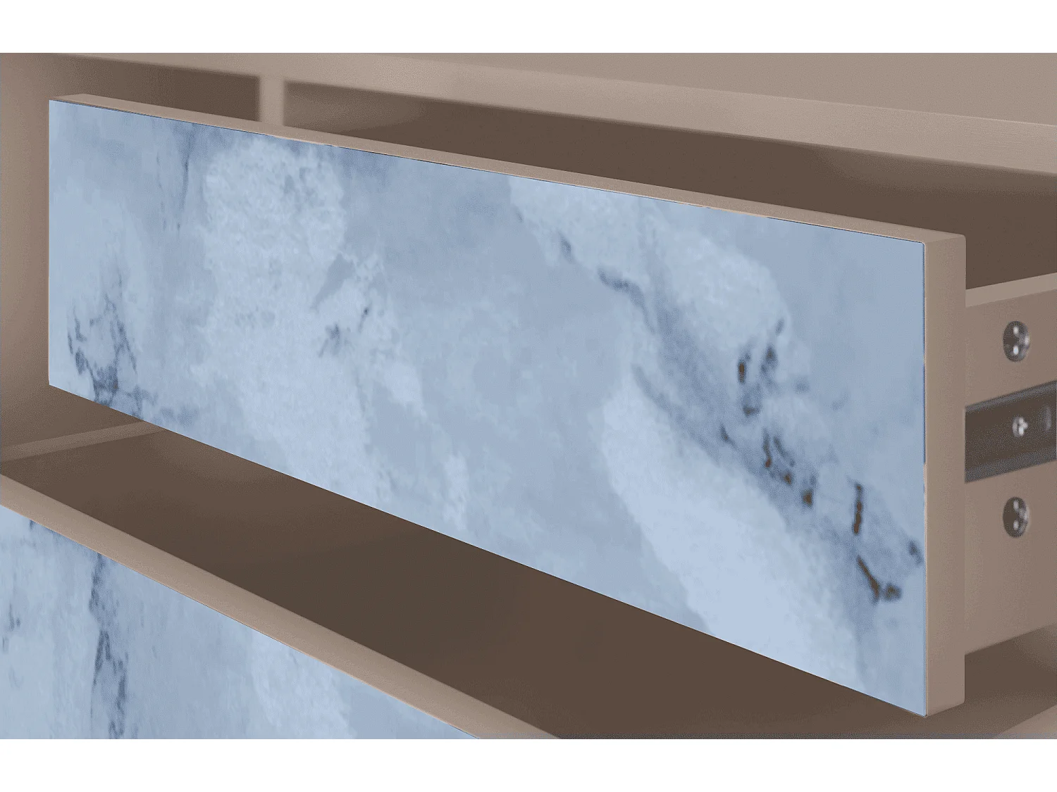 Szafka RTV - 170х59х48 cm - T4 - Feather Ice, Latte