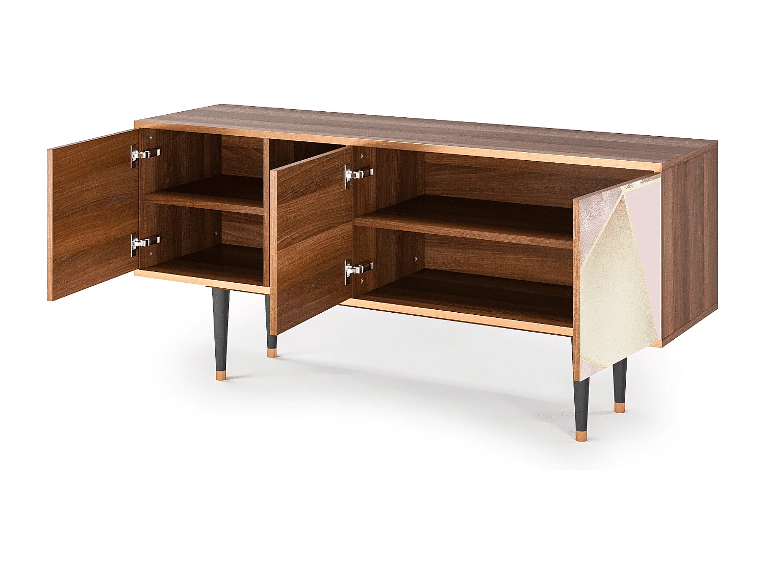 Szafka RTV - 150х69х41 cm - T5 - Cosmopolitan Diva, Orzech