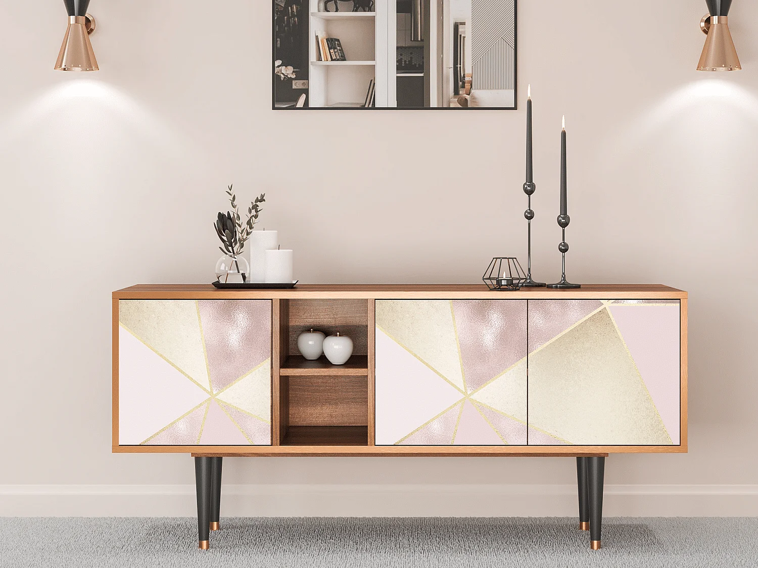 Mobile TV - 150х69х41 cm - T5 - Cosmopolitan Diva, Noce