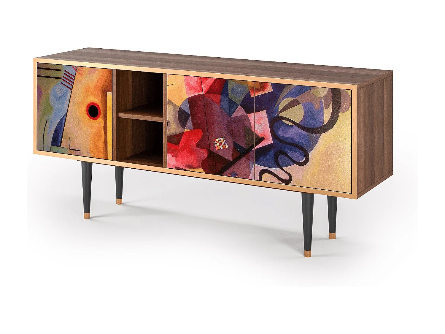 Mobile TV - 150х69х41 cm - T5 - Modern Art, Noce