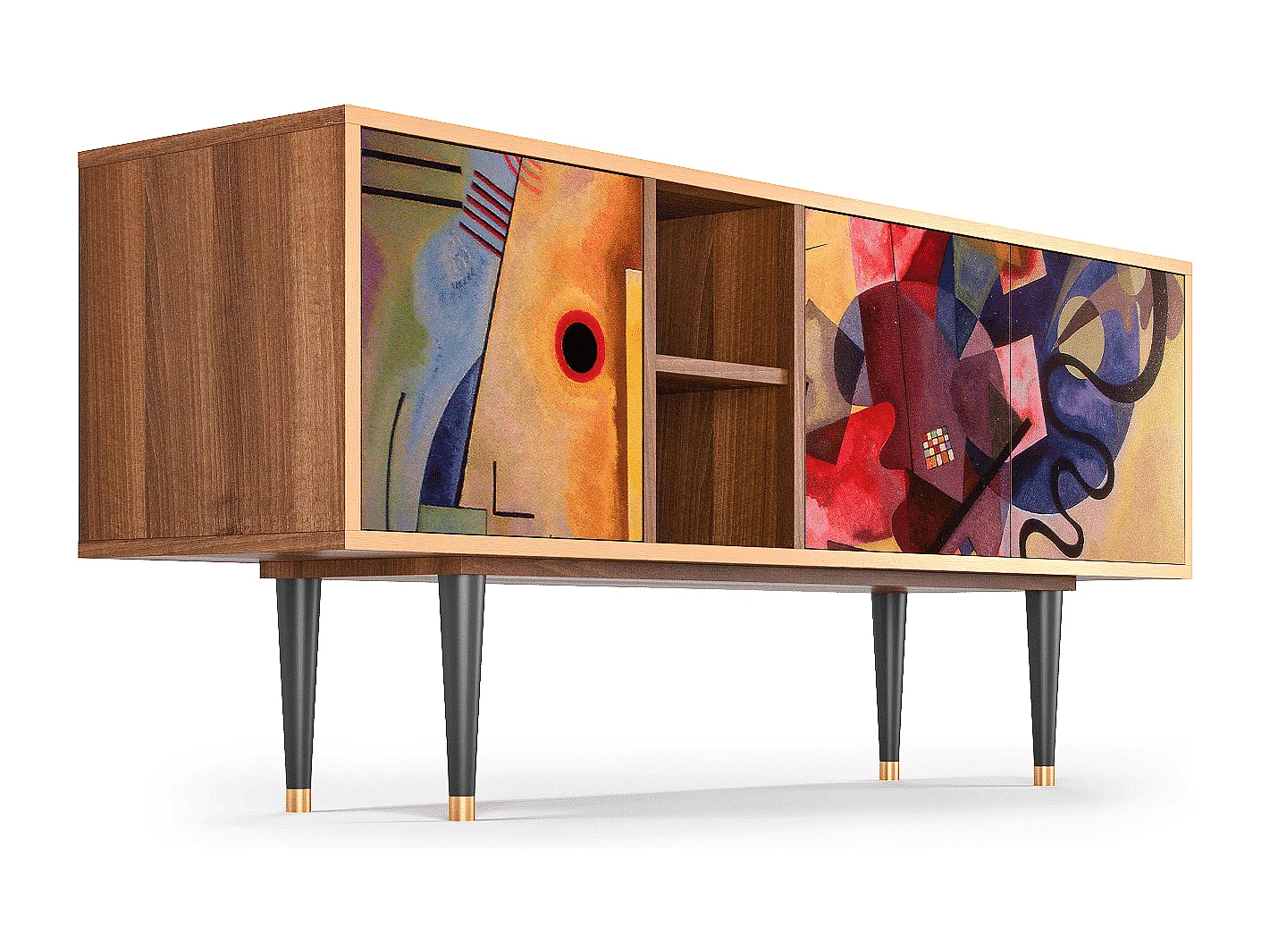 Mobile TV - 150х69х41 cm - T5 - Modern Art, Noce